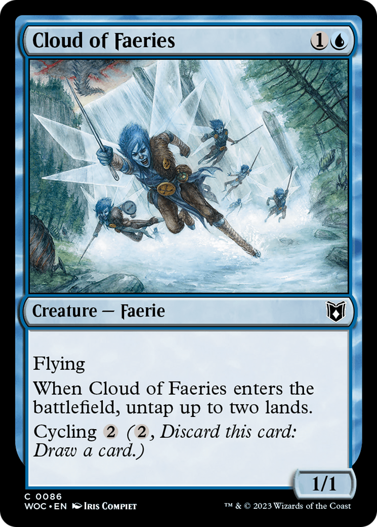 Cloud of Faeries (WOC-086) - Wilds of Eldraine Commander - Premium MTG Single from Wizards of the Coast - Just $0.08! Shop now at Game Crave Tournament Store