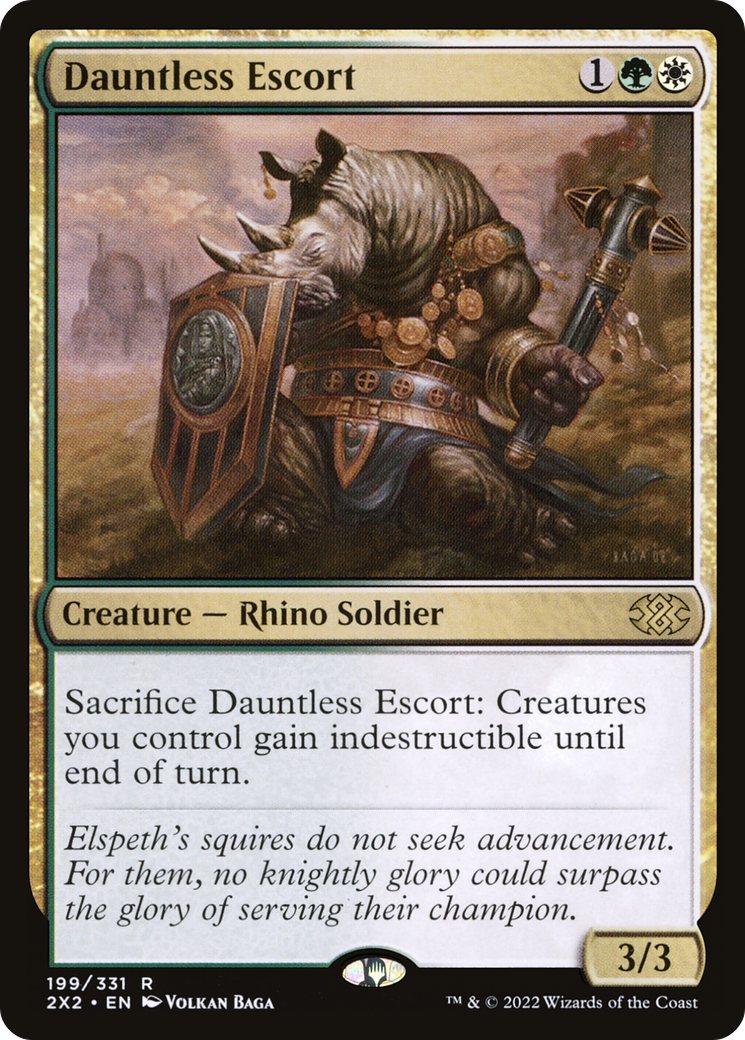 Dauntless Escort (2X2-199) - Double Masters 2022 - Premium MTG Single from Wizards of the Coast - Just $0.08! Shop now at Game Crave Tournament Store