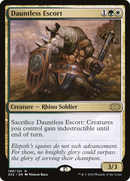 Dauntless Escort (2X2-199) - Double Masters 2022 - Premium MTG Single from Wizards of the Coast - Just $0.08! Shop now at Game Crave Tournament Store