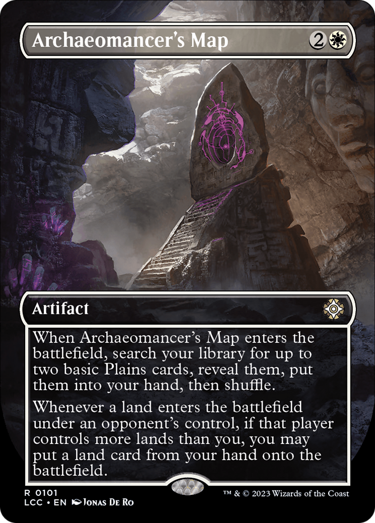 Archaeomancer's Map (LCC-101) - The Lost Caverns of Ixalan Commander (Borderless) Foil - Premium MTG Single from Wizards of the Coast - Just $4.72! Shop now at Game Crave Tournament Store