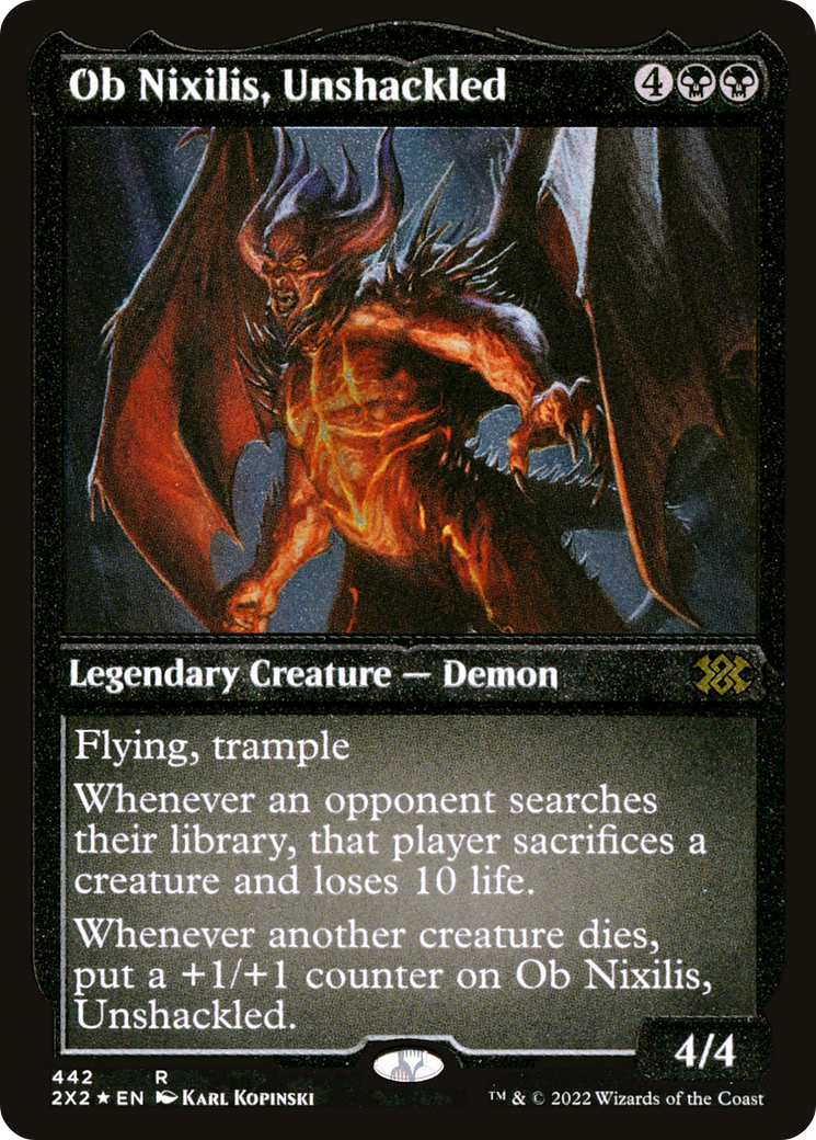 Ob Nixilis, Unshackled (2X2-442) - Double Masters 2022 Etched Foil - Premium MTG Single from Wizards of the Coast - Just $2.25! Shop now at Game Crave Tournament Store