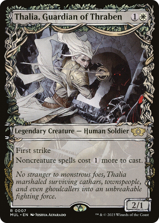 Thalia, Guardian of Thraben (MUL-007) - Multiverse Legends: (Showcase) Foil - Premium MTG Single from Wizards of the Coast - Just $0.13! Shop now at Game Crave Tournament Store