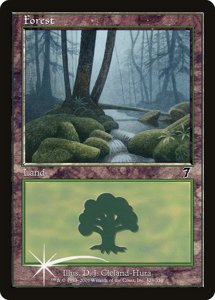 Forest (7ED-328★) - Seventh Edition Foil - Premium MTG Single from Wizards of the Coast - Just $2.27! Shop now at Game Crave Tournament Store