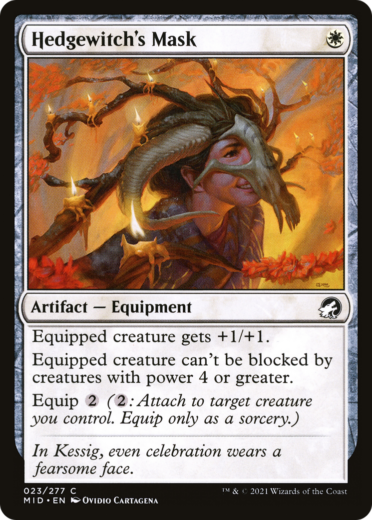 Hedgewitch's Mask (MID-023) - Innistrad: Midnight Hunt Foil - Premium MTG Single from Wizards of the Coast - Just $0.25! Shop now at Game Crave Tournament Store