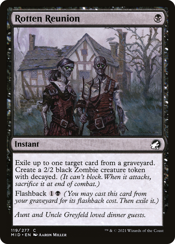 Rotten Reunion (MID-119) - Innistrad: Midnight Hunt - Premium MTG Single from Wizards of the Coast - Just $0.08! Shop now at Game Crave Tournament Store