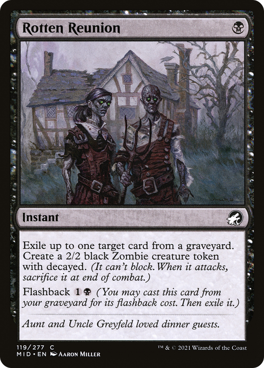 Rotten Reunion (MID-119) - Innistrad: Midnight Hunt - Premium MTG Single from Wizards of the Coast - Just $0.08! Shop now at Game Crave Tournament Store