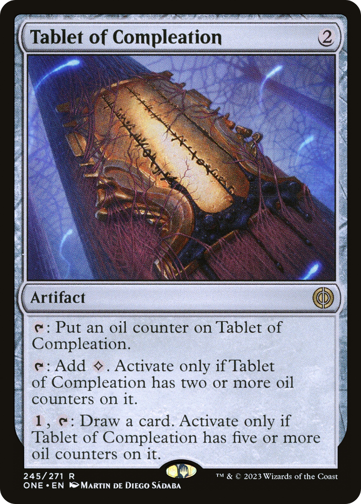 Tablet of Compleation (ONE-245) - Phyrexia: All Will Be One - Premium MTG Single from Wizards of the Coast - Just $0.25! Shop now at Game Crave Tournament Store