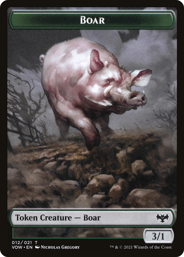Boar (TVOW-012) - Innistrad: Crimson Vow Tokens Foil - Premium MTG Single from Wizards of the Coast - Just $0! Shop now at Game Crave Tournament Store