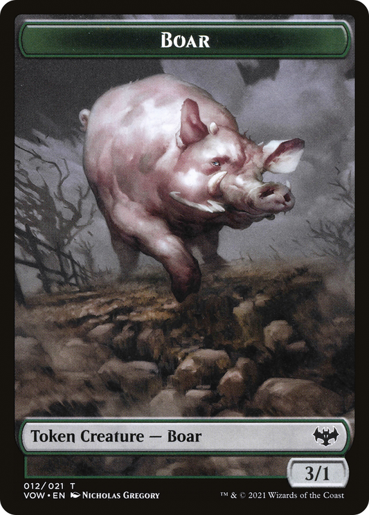 Boar (TVOW-012) - Innistrad: Crimson Vow Tokens Foil - Premium MTG Single from Wizards of the Coast - Just $0! Shop now at Game Crave Tournament Store