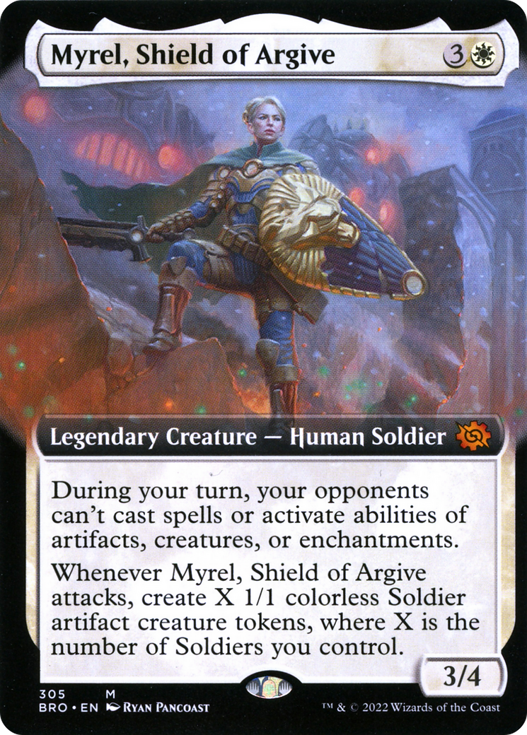 Myrel, Shield of Argive (BRO-305) - The Brothers' War: (Extended Art) - Premium MTG Single from Wizards of the Coast - Just $24.42! Shop now at Game Crave Tournament Store