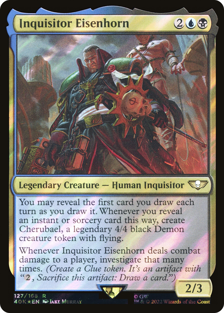 Inquisitor Eisenhorn (40K-127★) - Warhammer 40,000 Commander Foil - Premium MTG Single from Wizards of the Coast - Just $0.46! Shop now at Game Crave Tournament Store