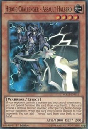 Heroic Challenger - Assault Halberd (WSUP-EN016) - World Superstars 1st Edition - Premium Yugioh Single from Konami - Just $0.25! Shop now at Game Crave Tournament Store