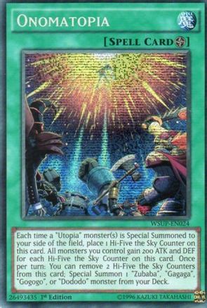Onomatopia (WSUP-EN024) - World Superstars 1st Edition - Premium Yugioh Single from Konami - Just $0.33! Shop now at Game Crave Tournament Store