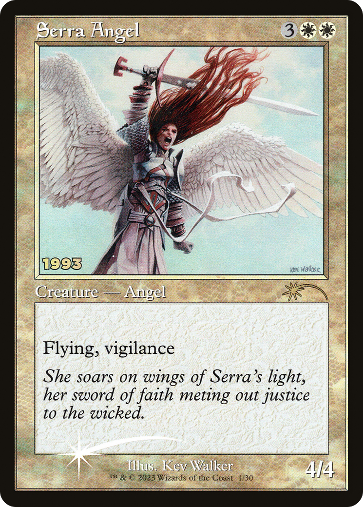 Serra Angel (P30A-001) - 30th Anniversary Play Promos Foil - Premium MTG Single from Wizards of the Coast - Just $0.13! Shop now at Game Crave Tournament Store
