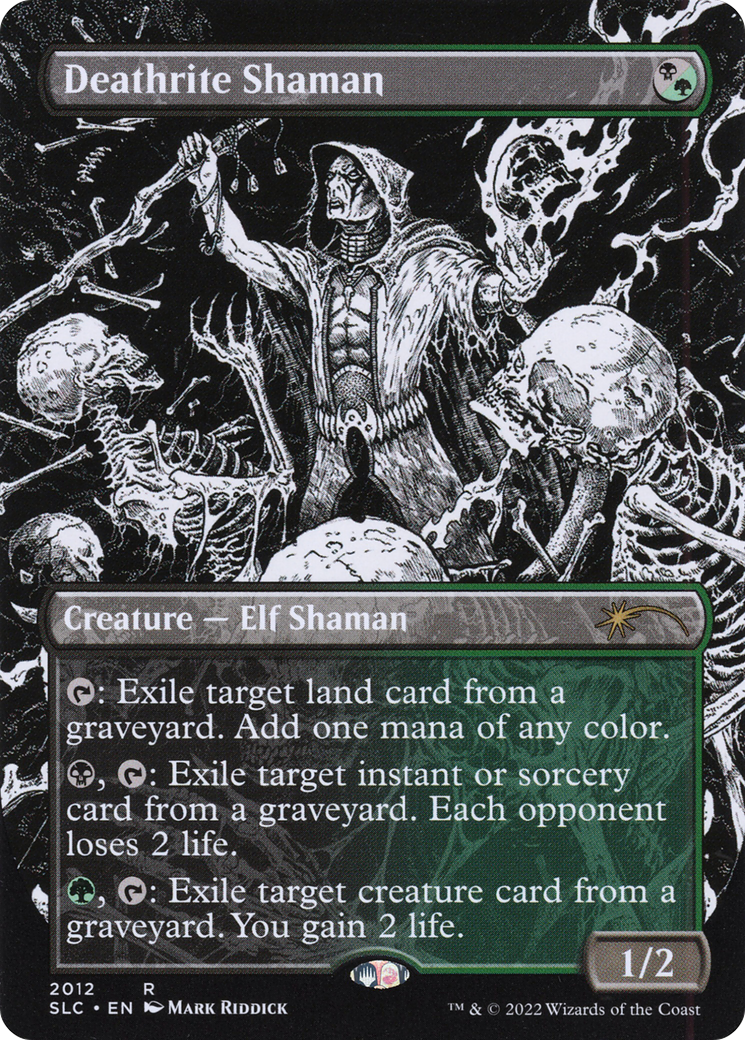 Deathrite Shaman (SLC-2012) - Secret Lair 30th Anniversary Countdown Kit (Borderless) Foil - Premium MTG Single from Wizards of the Coast - Just $7.49! Shop now at Game Crave Tournament Store