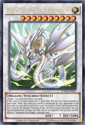 Ascension Sky Dragon (YCSW-EN007) - Yu-Gi-Oh! Championship Series Prize Cards Limited - Premium Yugioh Single from Konami - Just $141.60! Shop now at Game Crave Tournament Store