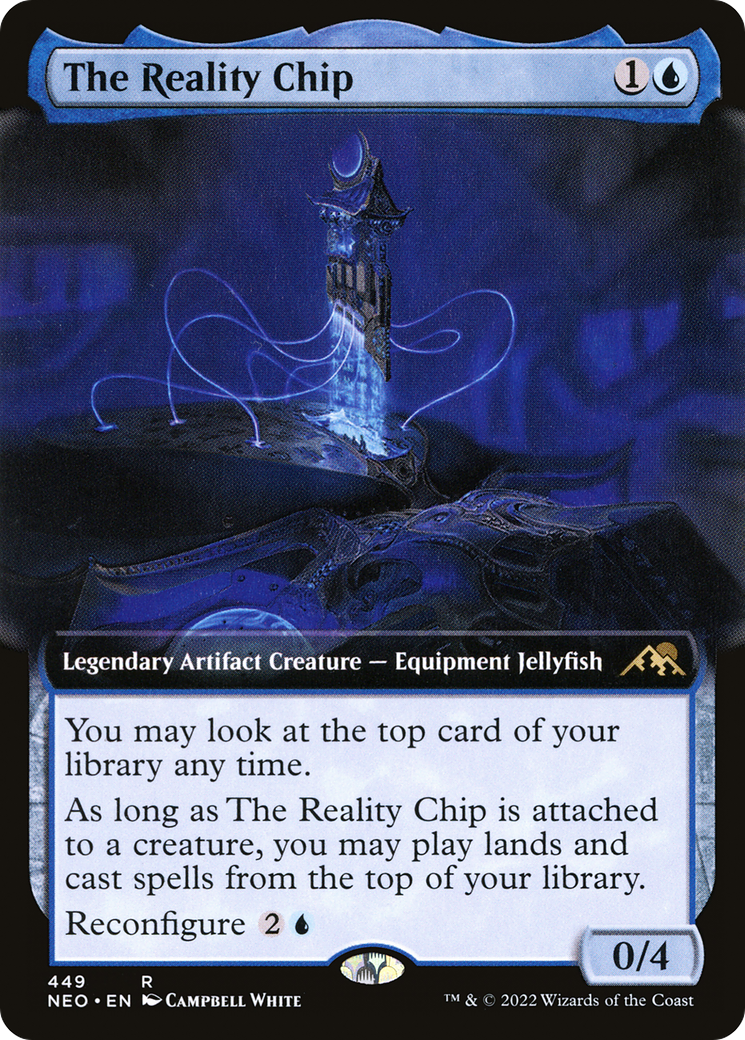 The Reality Chip (NEO-449) - Kamigawa: Neon Dynasty: (Extended Art) Foil - Premium MTG Single from Wizards of the Coast - Just $0.96! Shop now at Game Crave Tournament Store