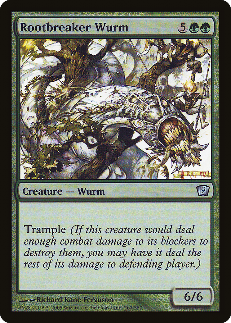 Rootbreaker Wurm (9ED-267★) - Ninth Edition Foil - Premium MTG Single from Wizards of the Coast - Just $0.12! Shop now at Game Crave Tournament Store