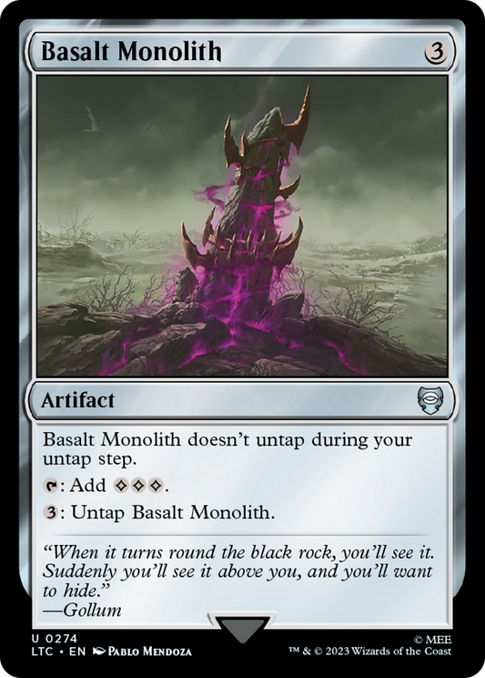 Basalt Monolith (LTC-274) - Tales of Middle-earth Commander - Premium MTG Single from Wizards of the Coast - Just $0.66! Shop now at Game Crave Tournament Store