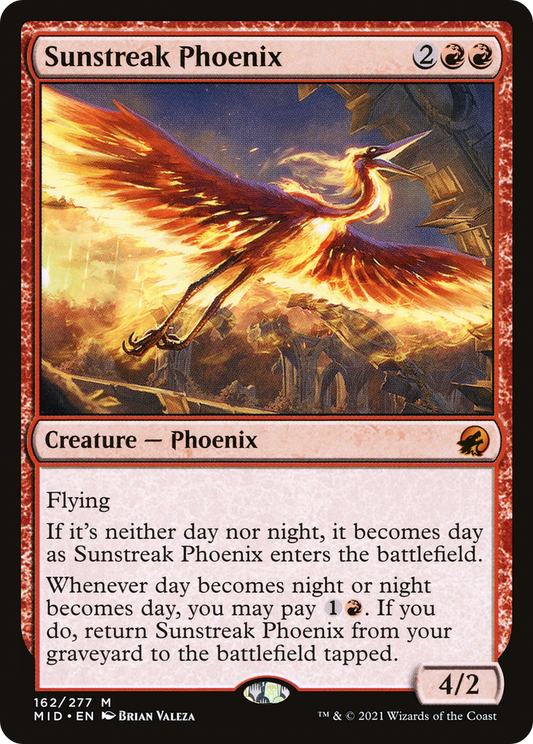 Sunstreak Phoenix (MID-162) - Innistrad: Midnight Hunt - Premium MTG Single from Wizards of the Coast - Just $0.08! Shop now at Game Crave Tournament Store