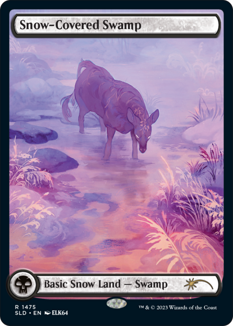 Snow-Covered Swamp (SLD-1475) - Secret Lair Drop: (Full Art) - Premium MTG Single from Wizards of the Coast - Just $2.39! Shop now at Game Crave Tournament Store
