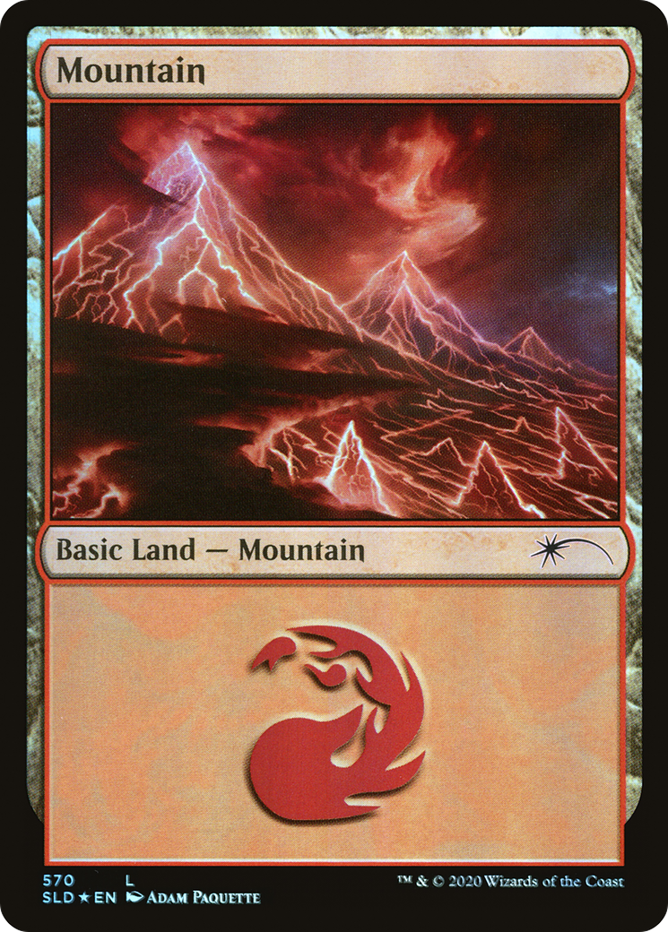 Mountain (SLD-570) - Secret Lair Drop Foil - Premium MTG Single from Wizards of the Coast - Just $1.24! Shop now at Game Crave Tournament Store