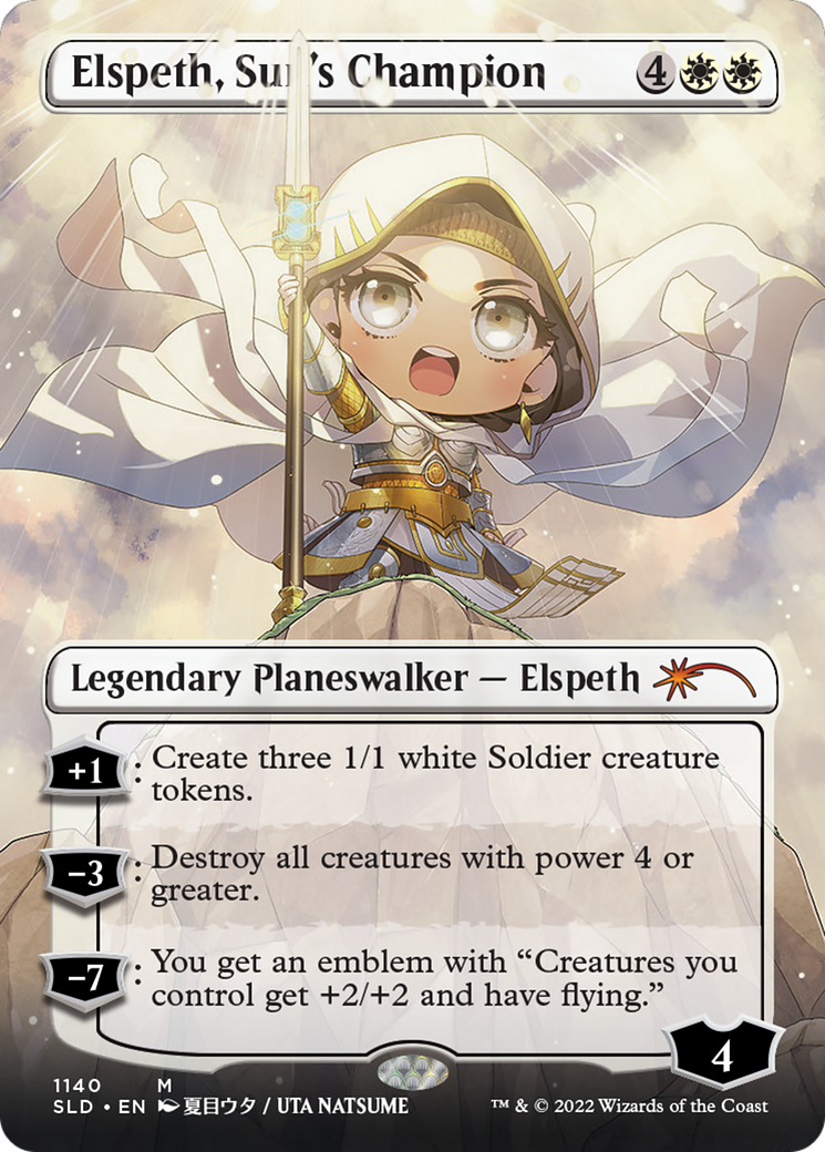 Elspeth, Sun's Champion (SLD-1140) - Secret Lair Drop (Borderless) - Premium MTG Single from Wizards of the Coast - Just $5.01! Shop now at Game Crave Tournament Store