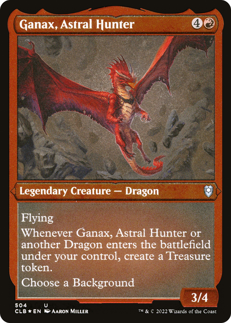 Ganax, Astral Hunter (CLB-504) - Commander Legends: Battle for Baldur's Gate Etched Foil - Premium MTG Single from Wizards of the Coast - Just $0.65! Shop now at Game Crave Tournament Store