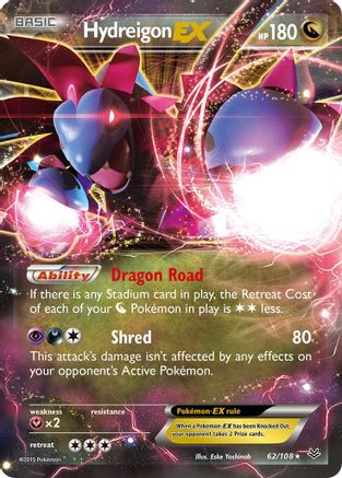 Hydreigon-EX 62/108 - Roaring Skies Holofoil - Premium Pokemon Single from Nintendo - Just $2.34! Shop now at Game Crave Tournament Store