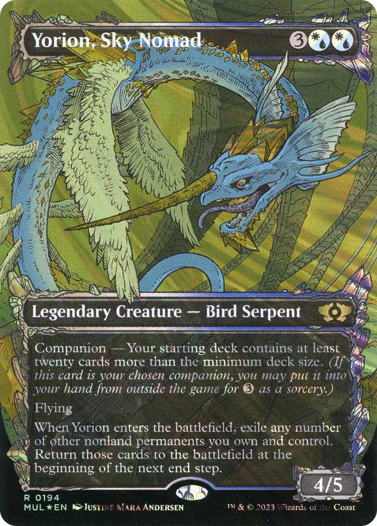 Yorion, Sky Nomad (MUL-194) - Multiverse Legends: (Showcase) (Borderless) Foil - Premium MTG Single from Wizards of the Coast - Just $7.22! Shop now at Game Crave Tournament Store