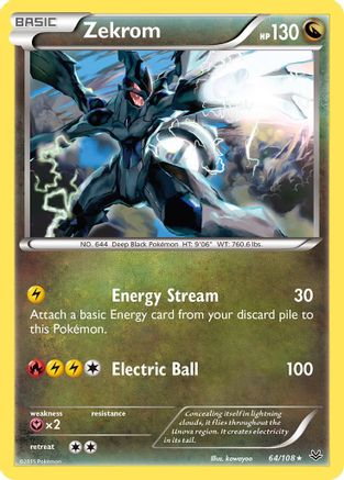 Zekrom 64/108 - Roaring Skies Holofoil - Premium Pokemon Single from Nintendo - Just $0.50! Shop now at Game Crave Tournament Store