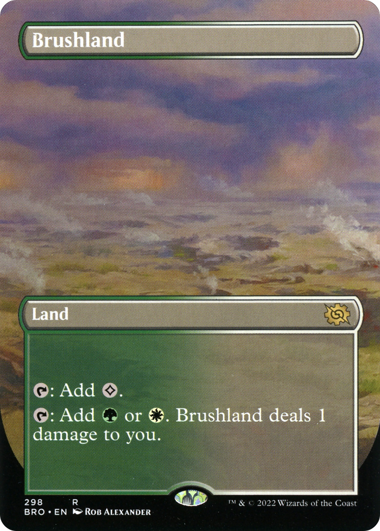 Brushland (BRO-298) - The Brothers' War (Borderless) - Premium MTG Single from Wizards of the Coast - Just $0.72! Shop now at Game Crave Tournament Store