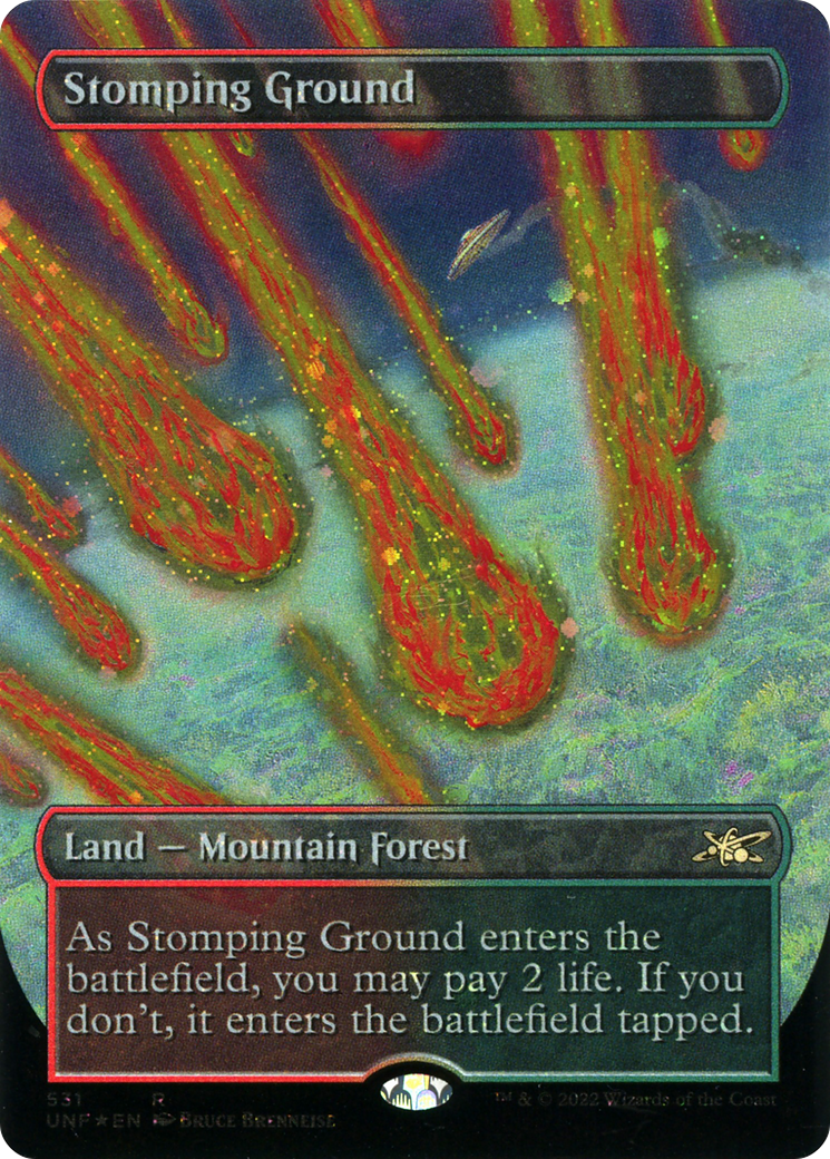 Stomping Ground (UNF-531) - Unfinity (Borderless) Foil - Premium MTG Single from Wizards of the Coast - Just $22.11! Shop now at Game Crave Tournament Store