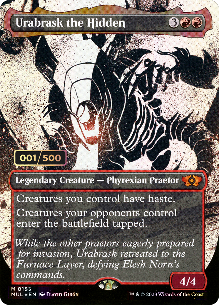 Urabrask the Hidden (MUL-153Z) - Multiverse Legends: (Showcase) (Borderless) Foil - Premium MTG Single from Wizards of the Coast - Just $66.62! Shop now at Game Crave Tournament Store