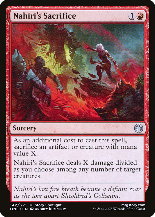 Nahiri's Sacrifice (ONE-142) - Phyrexia: All Will Be One - Premium MTG Single from Wizards of the Coast - Just $0.08! Shop now at Game Crave Tournament Store
