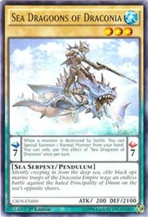 Sea Dragoons of Draconia (CROS-EN000) - Crossed Souls 1st Edition - Premium Yugioh Single from Konami - Just $0.25! Shop now at Game Crave Tournament Store