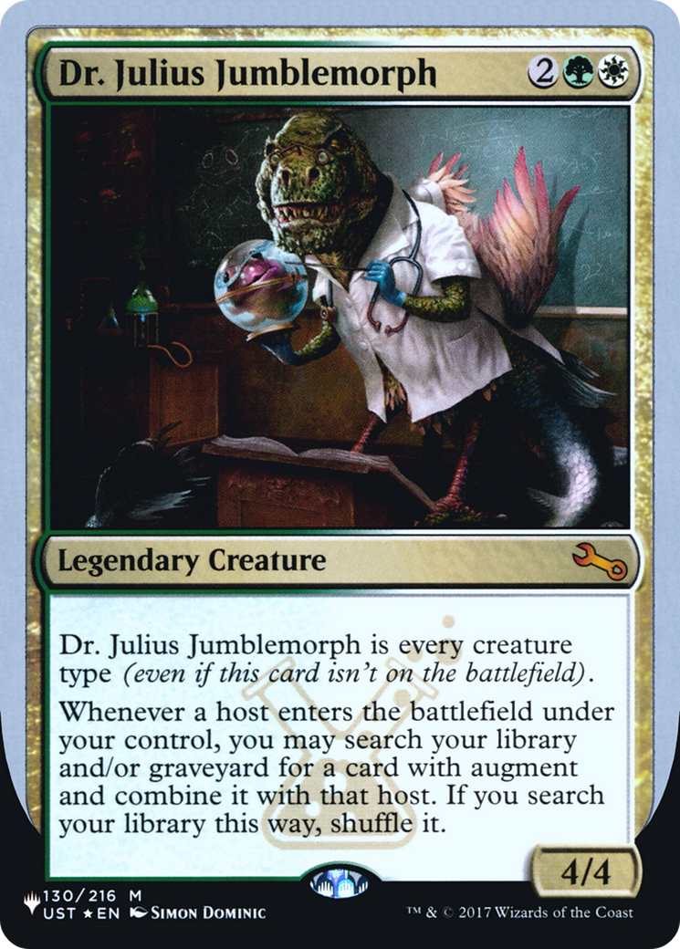Dr. Julius Jumblemorph (UPLIST-046) - The List (Unfinity Foil Edition) Foil - Premium MTG Single from Wizards of the Coast - Just $0.25! Shop now at Game Crave Tournament Store