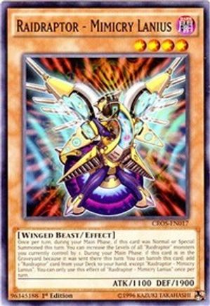 Raidraptor - Mimicry Lanius (CROS-EN017) - Crossed Souls 1st Edition - Premium Yugioh Single from Konami - Just $0.31! Shop now at Game Crave Tournament Store