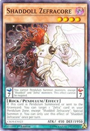 Shaddoll Zefracore (CROS-EN023) - Crossed Souls 1st Edition - Premium Yugioh Single from Konami - Just $0.08! Shop now at Game Crave Tournament Store