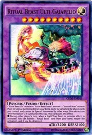 Ritual Beast Ulti-Gaiapelio (CROS-EN045) - Crossed Souls 1st Edition - Premium Yugioh Single from Konami - Just $0.53! Shop now at Game Crave Tournament Store