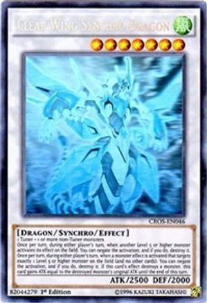 Clear Wing Synchro Dragon (Ghost Rare) (CROS-EN046) - Crossed Souls 1st Edition - Premium Yugioh Single from Konami - Just $25.68! Shop now at Game Crave Tournament Store