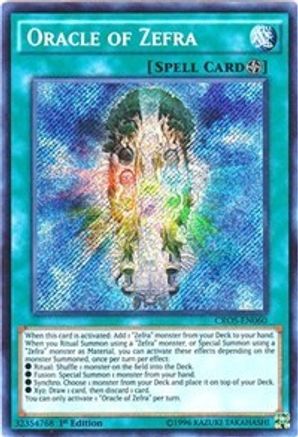 Oracle of Zefra (CROS-EN060) - Crossed Souls 1st Edition - Premium Yugioh Single from Konami - Just $2.16! Shop now at Game Crave Tournament Store