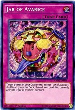 Jar of Avarice (CROS-EN074) - Crossed Souls 1st Edition - Premium Yugioh Single from Konami - Just $0.52! Shop now at Game Crave Tournament Store