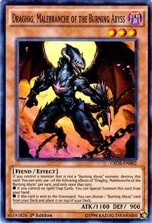 Draghig, Malebranche of the Burning Abyss (CROS-EN082) - Crossed Souls 1st Edition - Premium Yugioh Single from Konami - Just $0.26! Shop now at Game Crave Tournament Store