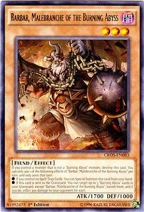 Barbar, Malebranche of the Burning Abyss (CROS-EN083) - Crossed Souls Unlimited - Premium Yugioh Single from Konami - Just $0.26! Shop now at Game Crave Tournament Store