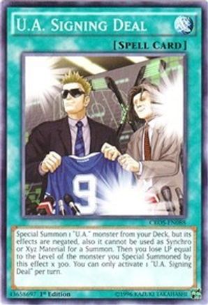 U.A. Signing Deal (CROS-EN088) - Crossed Souls 1st Edition - Premium Yugioh Single from Konami - Just $0.25! Shop now at Game Crave Tournament Store