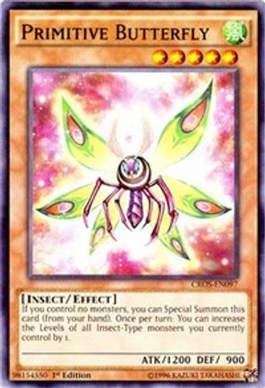 Primitive Butterfly (CROS-EN097) - Crossed Souls 1st Edition - Premium Yugioh Single from Konami - Just $0.26! Shop now at Game Crave Tournament Store