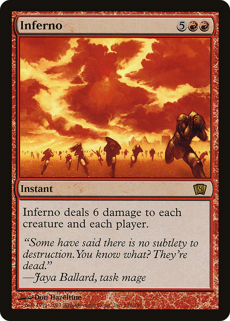 Inferno (8ED-196★) - Eighth Edition Foil - Premium MTG Single from Wizards of the Coast - Just $1.74! Shop now at Game Crave Tournament Store