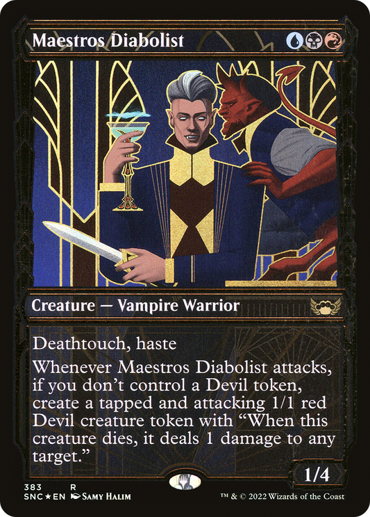 Maestros Diabolist (SNC-383) - Streets of New Capenna: (Showcase) Foil - Premium MTG Single from Wizards of the Coast - Just $0.10! Shop now at Game Crave Tournament Store