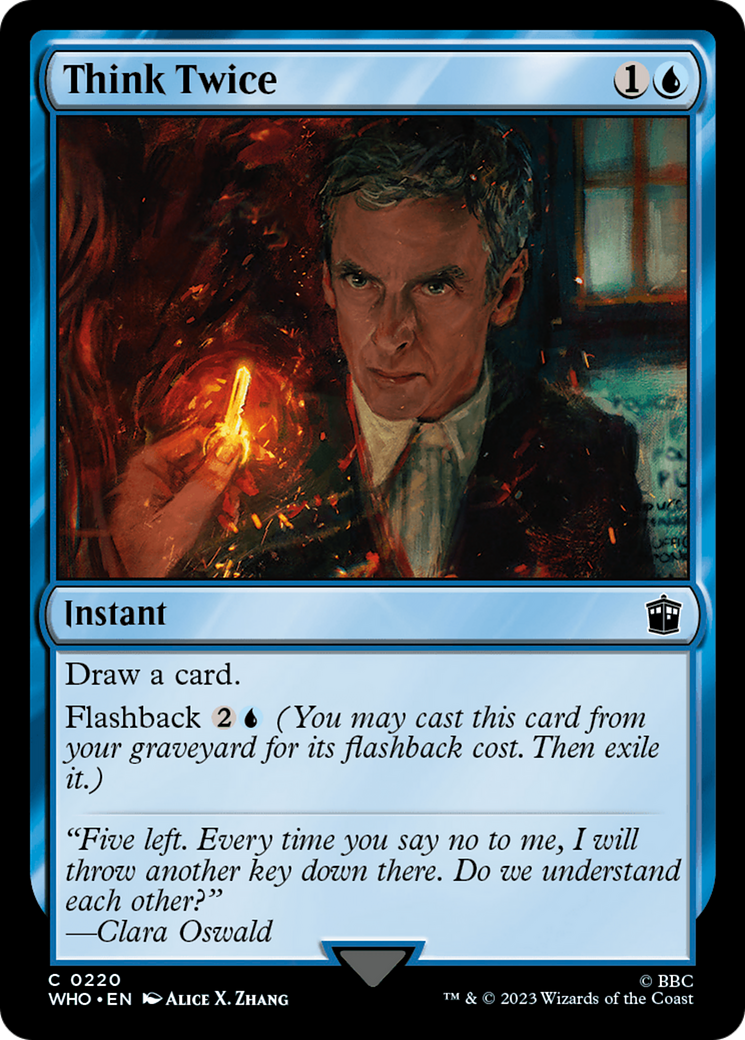 Think Twice (WHO-220) - Doctor Who - Premium MTG Single from Wizards of the Coast - Just $0.08! Shop now at Game Crave Tournament Store